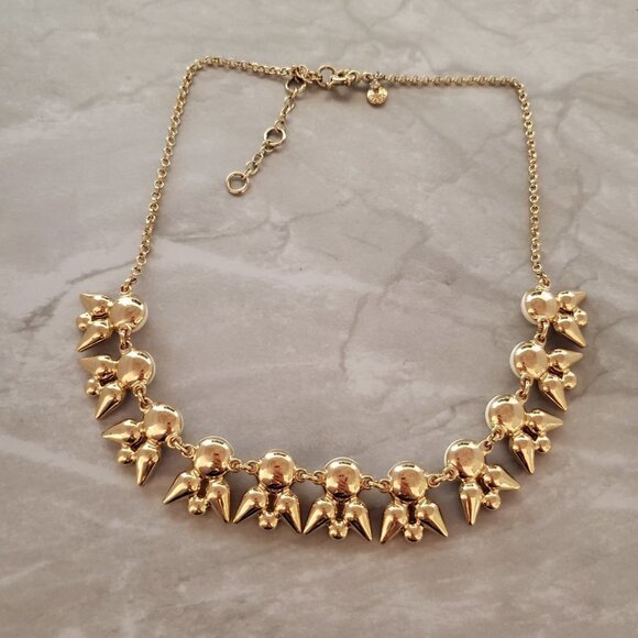 💕 J.Crew White Pink Blue Rhinestones Crystals Cluster Statement Necklace 💕 - Picture 9 of 16